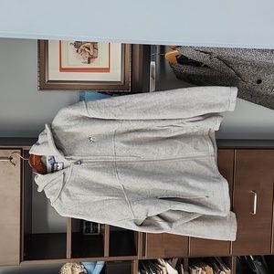 Grey Big Dog Polar Fleece Hoodie L